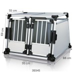 NOVO Šifra: 39345
Dupli transportni kavez.aluminijum 95x69x88cm